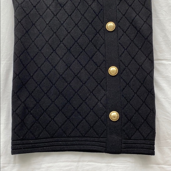 Balmain high - waisted long black knit skirt - Picture 3 of 6